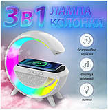 Портативна колонка з бездротовим заряджанням телефона G500 і світломузкою, фото 2