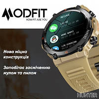 Умные часы IP67 Gorilla Glass тактические противоударные водонепроницаемые смарт часы Smart Watch Modfit хаки