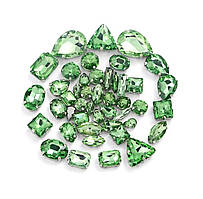 Мікс страз  Green в срібних цапах (уп 50шт)