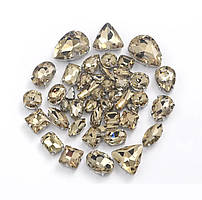 Мікс страз  Lt Col Topaz в срібних цапах (уп 50шт)