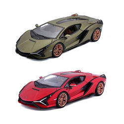 Автомодель - LAMBORGHINI SIÁN FKP 37 (асорті зелений металік, червоний металік, 1:24)