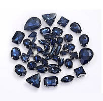 Мікс страз  Montana в срібних цапах (уп 50шт)