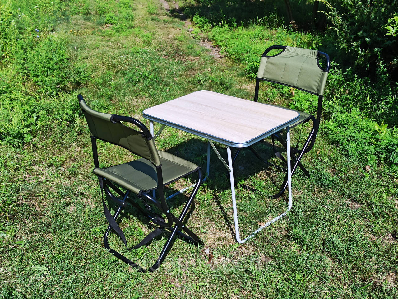 Стіл складаний зі стільцями на природу купити "Кріпиш О1+2з+" стільці рибальські крісла для риболовлі складні столик