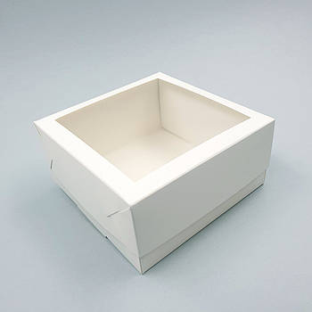 Коробка для десертів (Бенто-торта) з віконцем 15х15х7 см