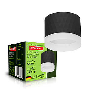 Точковий LED світильник Eurolamp для ламп GX53 чорний LH-LED-GX53(black)N3, фото 1