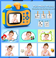 Детский цифровой фотоаппарат с селфи камерой и функцией печати фото 12 МП 1080P цыфровой фотоапарат синий