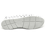 Жіночі шкіряні туфлі сліпони на низькому ходу білого кольору MIDA 230515(34) розмір 36, фото 9