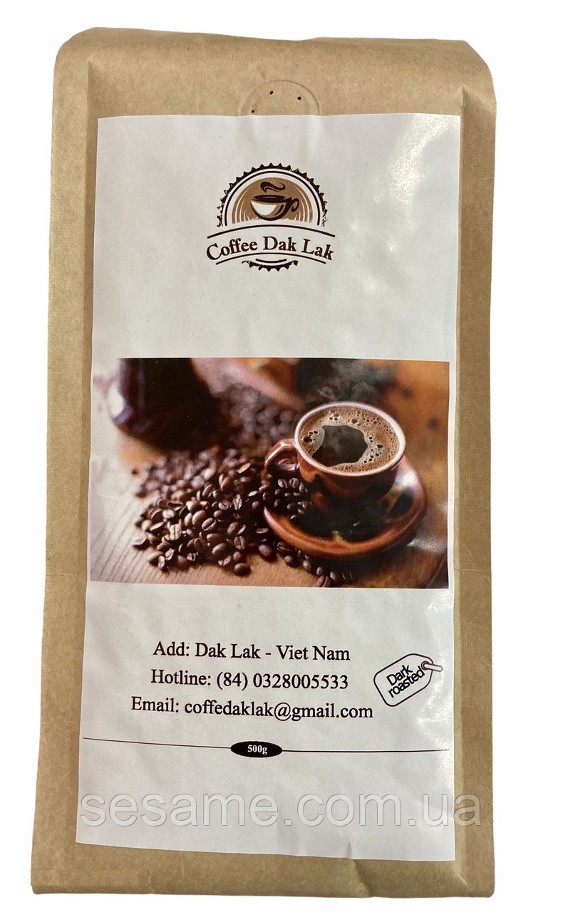Кава натуральна зернова Dak Lak (зернова) 500 грамів (В'єтнам)