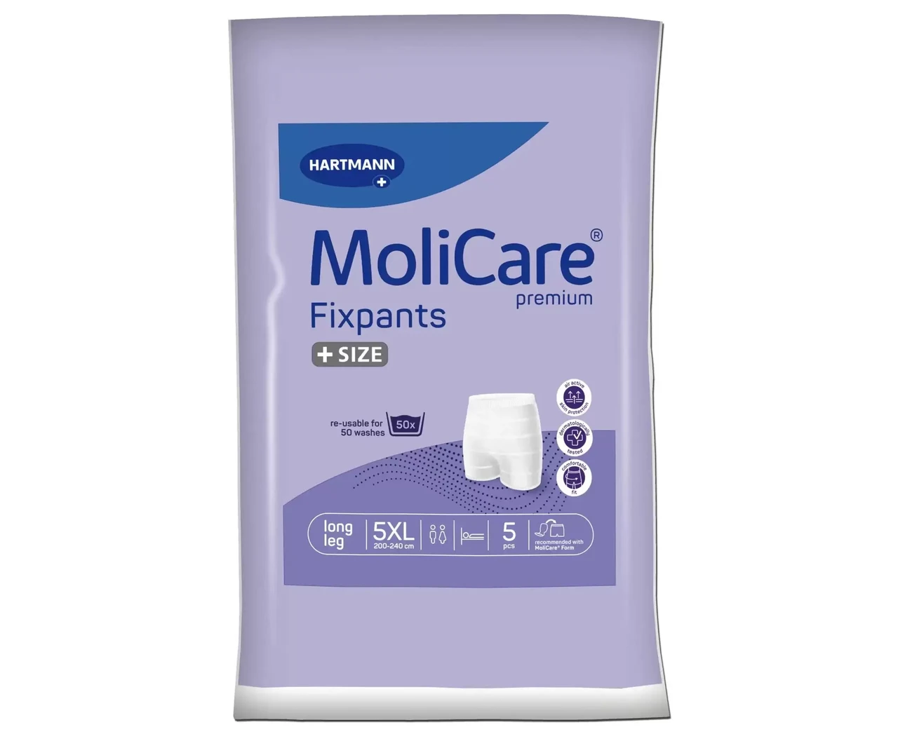 Штанці барітричні еластичні для фіксації прокладок molicare premium fixpants подовжені 5 шт 5XL, фото 1