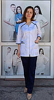Медичний цікавий та оригінальний жіночий костюм з курткою на замку, р. 44-58