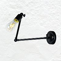 Бра в современном стиле лофт на 1 лампу цоколь E27 цвет Черный Levistella 707W119-1 BK