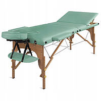Складной массажный стол из дерева Medimas оттенки зеленого