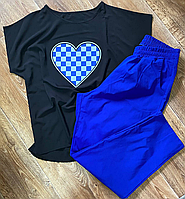 Костюм жіночий двойка блузка + штани 42-44, 46-48 (2кол) "SALMA" від прямого постачальника