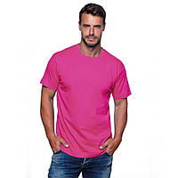 Мужская футболка JHK, Regular, светло-малиновая, размер L, хлопок, круглый вырез