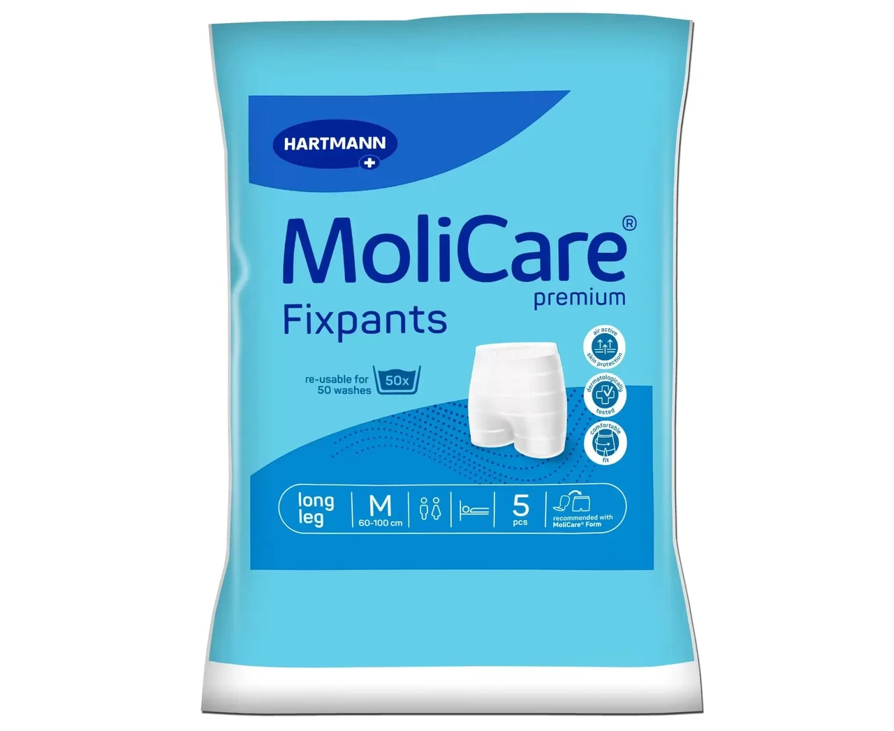 Еластичні штанці для фіксації прокладок molicare premium fixpants подовжені 5шт M, фото 1