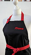 Фартух дитячий Latte Junior 7-12 років Чорний з червоним, фото 4