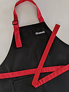 Фартух дитячий Latte Junior 7-12 років Чорний з червоним, фото 5