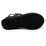 Жіночі шкіряні босоножки чорного кольору на плоскій підошві MIDA 230435(1) розмір 36, фото 9