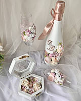 Набор свадебных аксессуаров нежные цветы под заказ