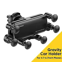 Автомобильный держатель Essager Gravity для телефона зажим для смартфона шеститочечный