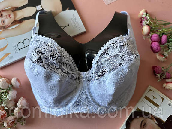 105G Білий повномірний бюстгальтер у чашці G, фото 1