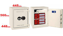 Вогнестійкий сейф меблевий Griffon FSL.57.E CREAM, сейф для грошей, сейф для документів, сейф для пістолета