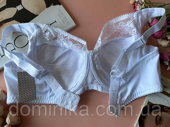 105G Білий повномірний бюстгальтер у чашці G, фото 3