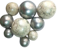 Шоколадні сфери преміумбілий мармур срібло 9 шт.