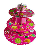 Етажерка для капкейків Літо з 3 ярусів