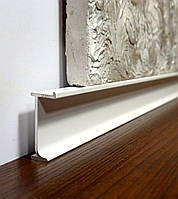 Алюминиевый плинтус скрытого монтажа BEST DEAL 2/30 эффект парящей стены 30 мм L-3.0м белый матовый.