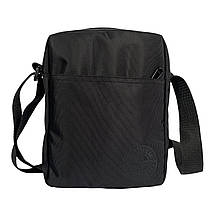 Чоловіча сумка месенджер чорного кольору з логотипом опт/гуртом чорна 8