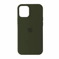 Чехол для IPhone 14 Pro Silicone Case (зелёный цвет) с микрофиброй