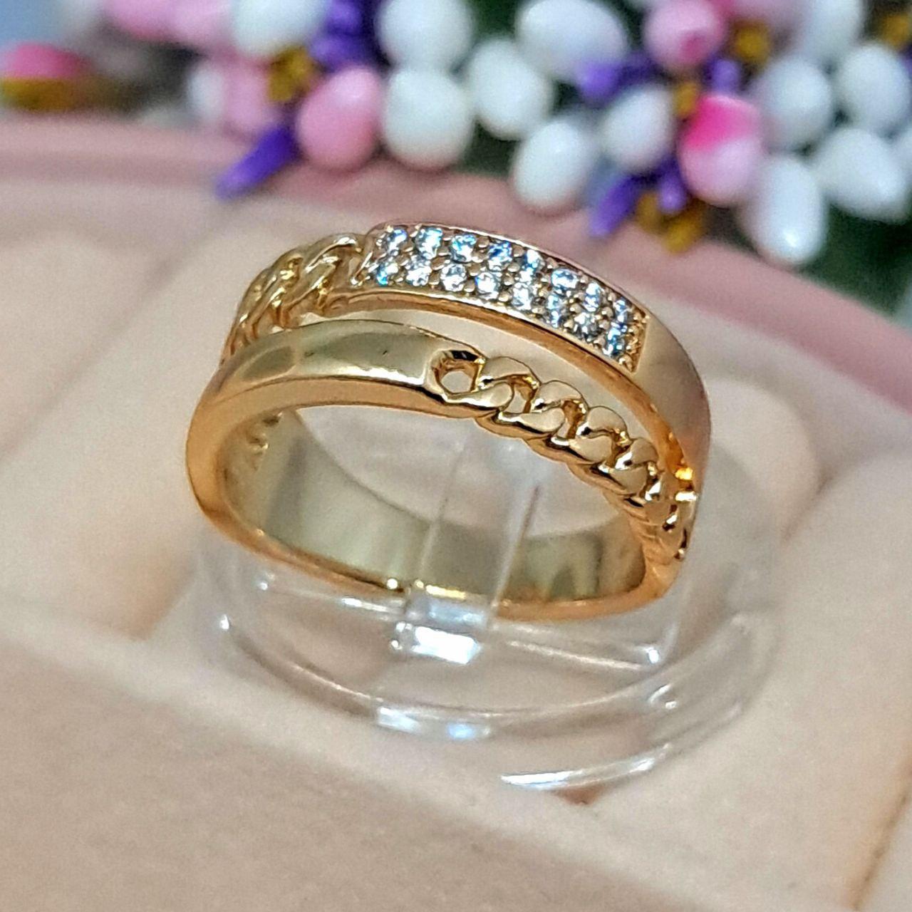 Жіноча каблучка з камінцями Freya, медичне золото Xuping, код: 4276