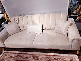 Диван розкладний прямий велюровий, Холлі, фото 4