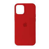 Чехол для IPhone 14 Pro Silicone Case (красный цвет) с микрофиброй