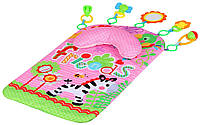 Детский развивающий коврик BabyGo 45х65 см 5 подвесок Pink (133587)