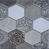 Самоклеющаяся ПВХ панель, декоративная плитка мозаика для стен, Квадрат 300х300х5 мм (СПП-603)