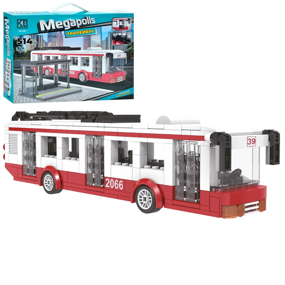 Тролейбус і зупинка Limo Toy KB 4001 – Конструктор на 514 деталей