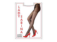 Колготы капроновые женские CLASSIC 40 DEN (2р.) (Chocolate) ТМ LADY SABINA BP