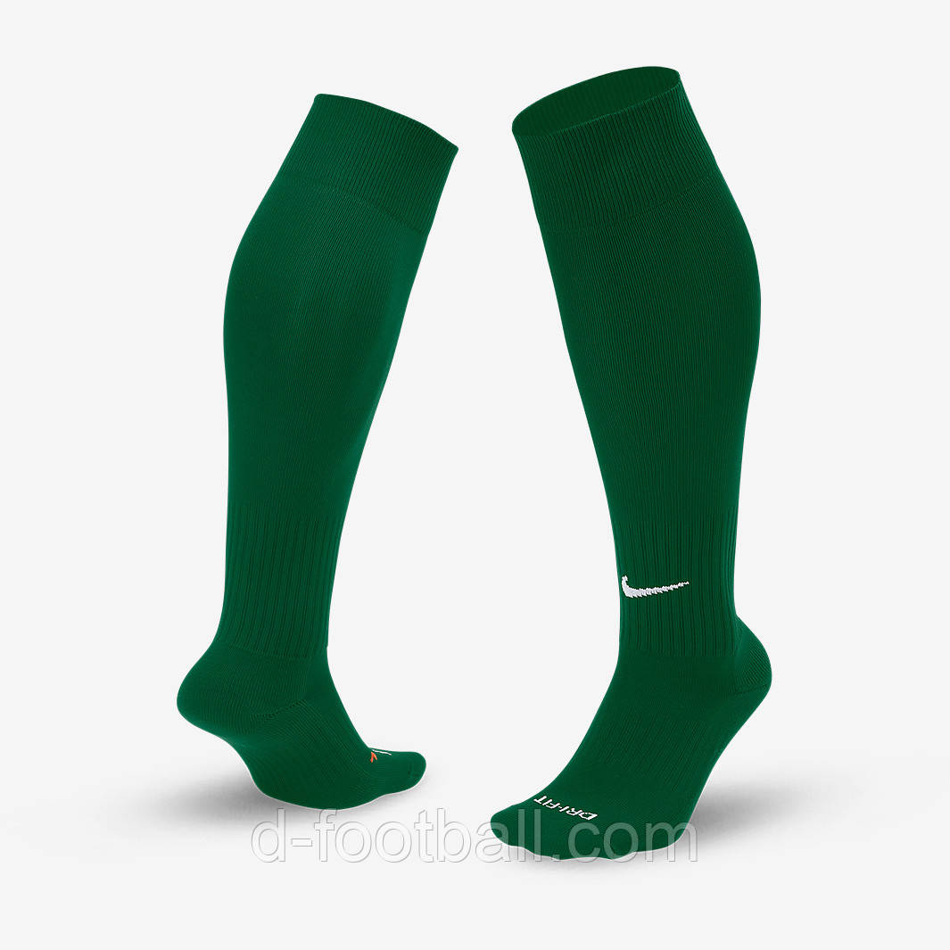 Гетри футбольні (зелені) Nike Classic II SX5728-302, Зелений, Розмір (EU) — 42-46