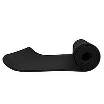 Коврик (мат) для йоги та фітнесу Springos NBR 1 см YG0005 Black, фото 5