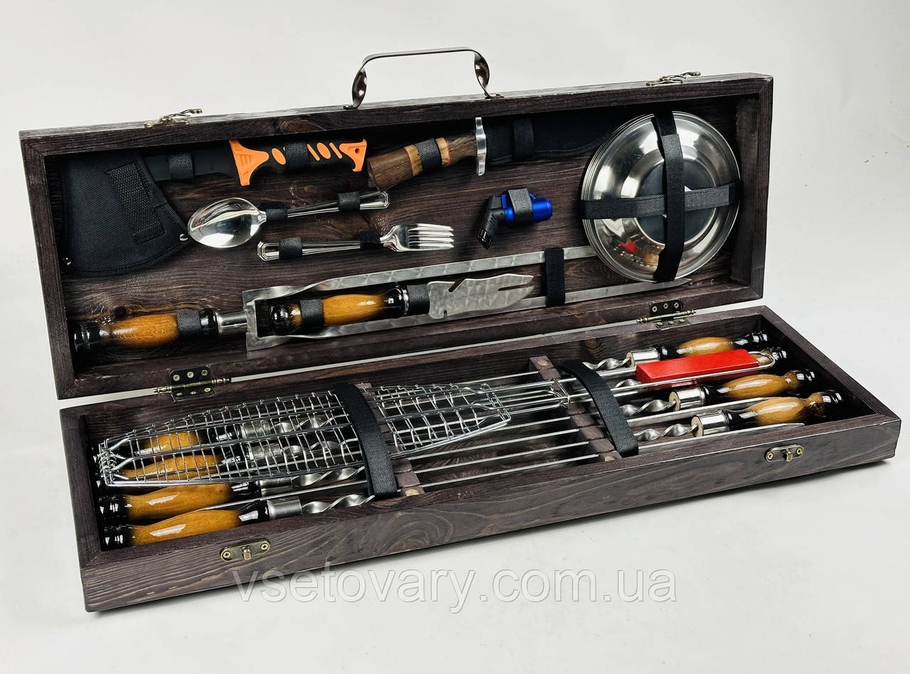 Набір шампурів подарунковий ПІКНІК MAX, фото 1