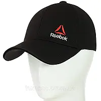 Мужская летняя кепка бейсболка Рибок Reebok черная закрытая на резинке
