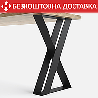 Опора ніжка для столу з металу 500×108mm, H=730mm (Сталева пластина: 100x4,0mm)