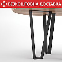 Опора ножка для стола из металла (1042) 365×60mm, H=730mm (профильная труба: 60x20mm)