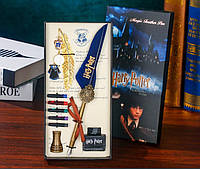 Ручка Перо для каллиграфии Гарі Поттер Винтажный подарочный набор. Синее. С цветными чернилами