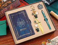 Подарочный письменный набор Гарри Поттер. Винтажный блокнот с ручкой. Slytherin Слизерин