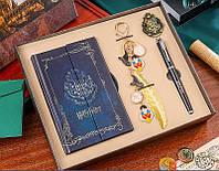 Подарочный письменный набор Гарри Поттер. Винтажный блокнот с ручкой. Хогвартс