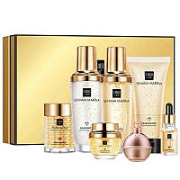 Набір для догляду за обличчям Senana Marina Gold Luxury Run Yuyan Gift Box з золотом, 9 продуктів