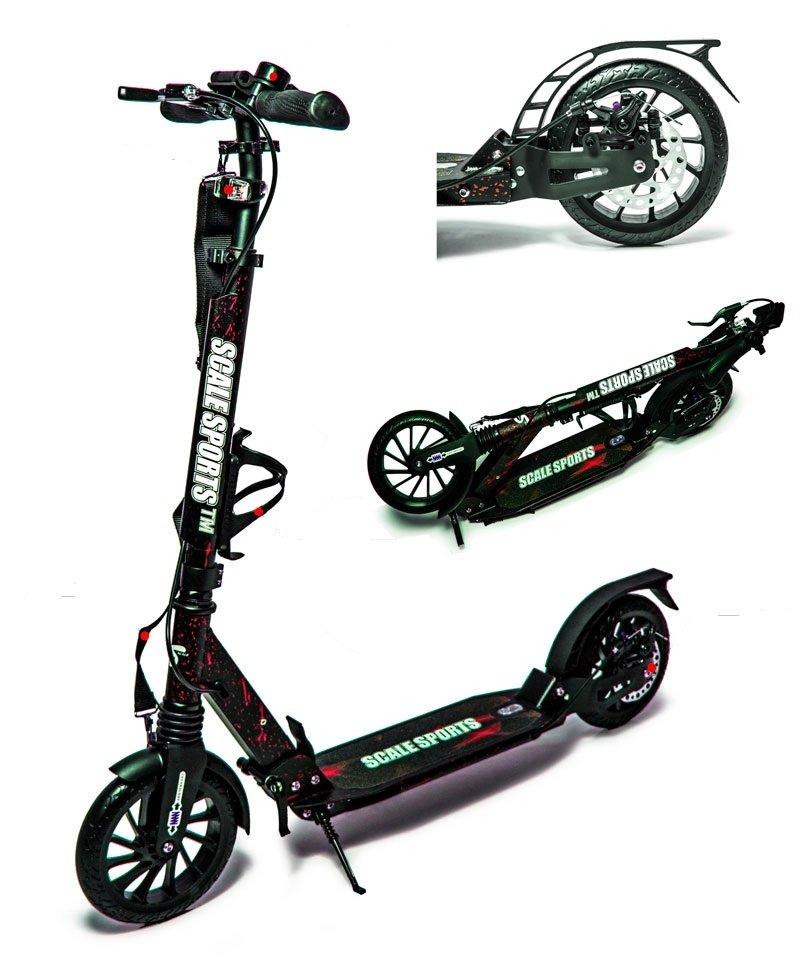 Самокат із дисковим гальмом Scale Sports SS-30 Disc Чорно-червоний